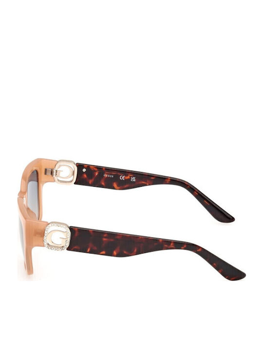 Guess Unisex Sunglasses with Black Horn-Rimmed Frame and Blue Gradient Lenses GU00105 57P