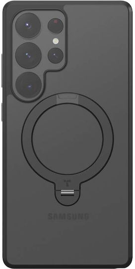 Torras Ostand Spin Back Cover Negru (Galaxy S25 Ultra)