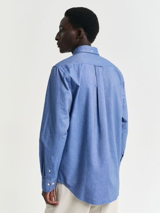 Long-sleeved Cotton Shirt Sky Blue