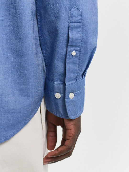 Long-sleeved Cotton Shirt Sky Blue