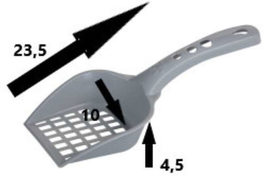 Miss Toonky Streuschaufel Grau Klein 23,5x10x4,5cm