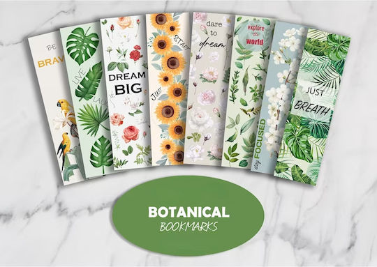 Set 10 Glossy Cardboard Bookmarks Adults Book Lovers Plain Design