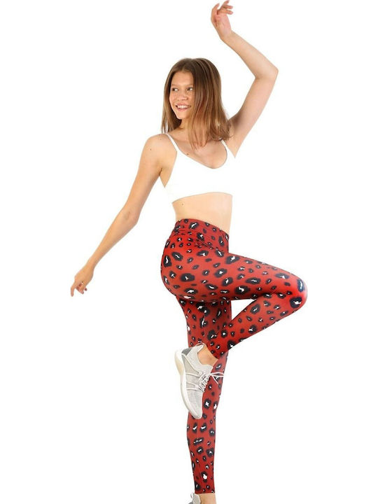 Dri-Fit Training Γυναικείο Κολάν Σκούρο Κόκκινο