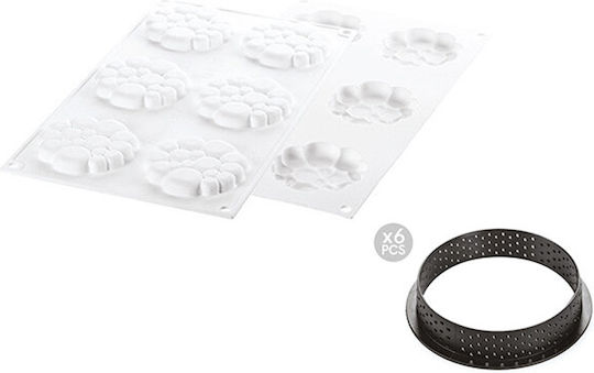 Kit Tortenring Paradis Ø80 mm Set Silikonform Ø70 mm + 6 Kunststoff-Silikonringe Silikomart Schwarz Kit Tortenring Paradis Ø80 mm Set Silikonform Ø70 mm + 6 Kunststoff-Silikonringe Silikomart Schwarz