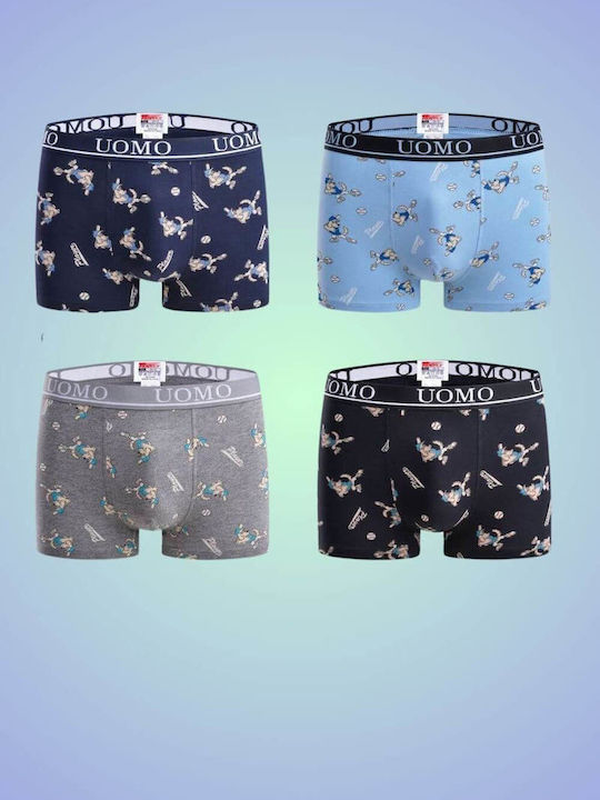 Uomo Set of Kids' Boxers Multicolored 4pcs