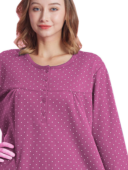 Join De iarnă Cămașă de noapte pentru Femei Dark Purple