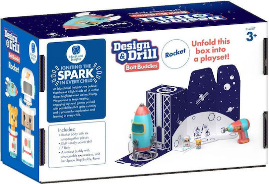 Learning Resources Design, Drill Bolt Buddies Rocket Educational Game Engineering for 3+ years Years Old