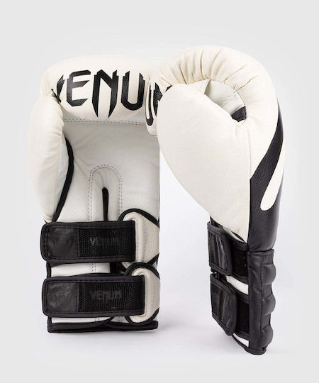 Venum Boxhandschuhe Leder für Kampf Weiß