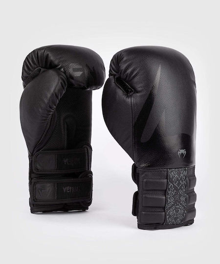 Venum Boxing Gloves Leather for Match Black