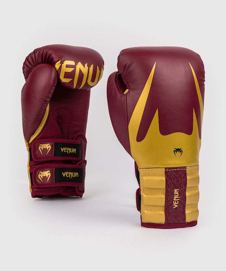 Venum Boxhandschuhe Leder für Kampf Rot