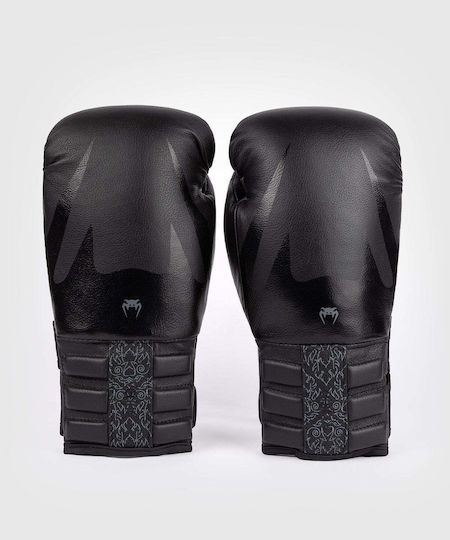 Venum Boxing Gloves Leather for Match Black