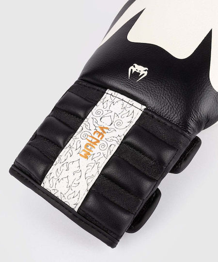 Venum Boxhandschuhe Leder für Kampf Weiß