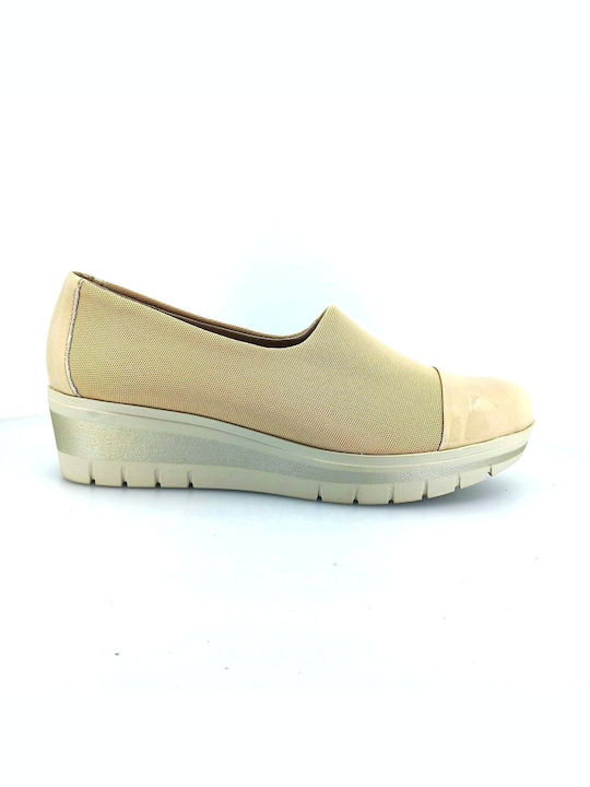 Pitillos Women's Leather Slip-Ons Beige