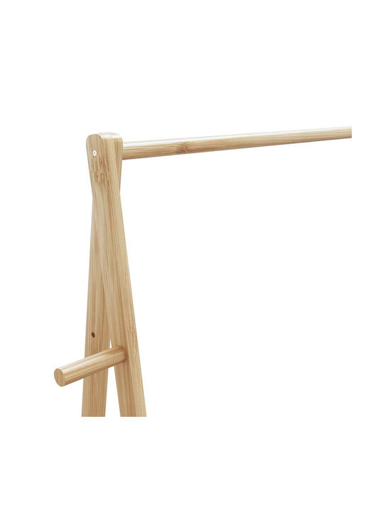 vidaXL Floor Garment Rack made of Bamboo Brown 132x45.5x150.5cm