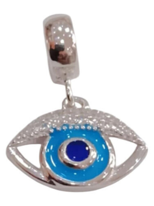 Kalliopi Silver Charm Ματάκι από Ασήμι με Ζιργκόν