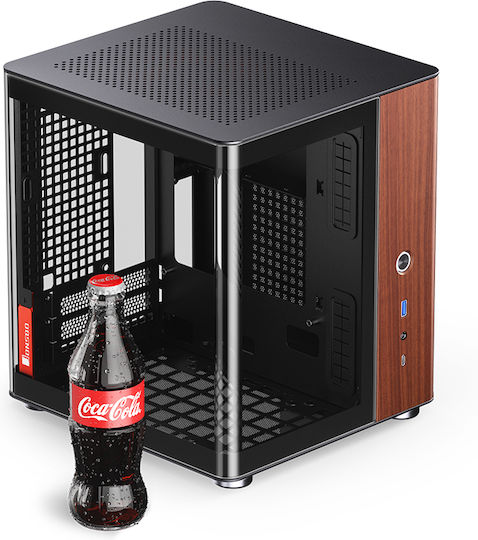 Jonsbo TK-0 Gaming Mini Tower Computer Case with Side Window Black