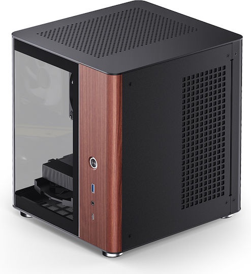 Jonsbo TK-0 Gaming Mini Tower Computer Case with Side Window Black
