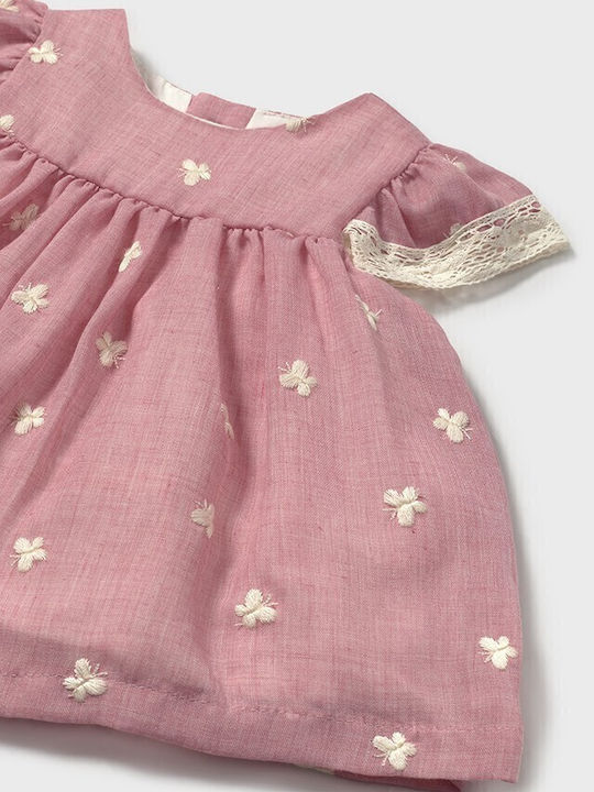 Kinderkleid Kurzärmelig Set mit Unterhose Rosa