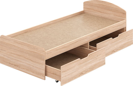 Regan Kinderbett Klassisch Einzeln mit Stauraum Beige für Matratze 90x200cm