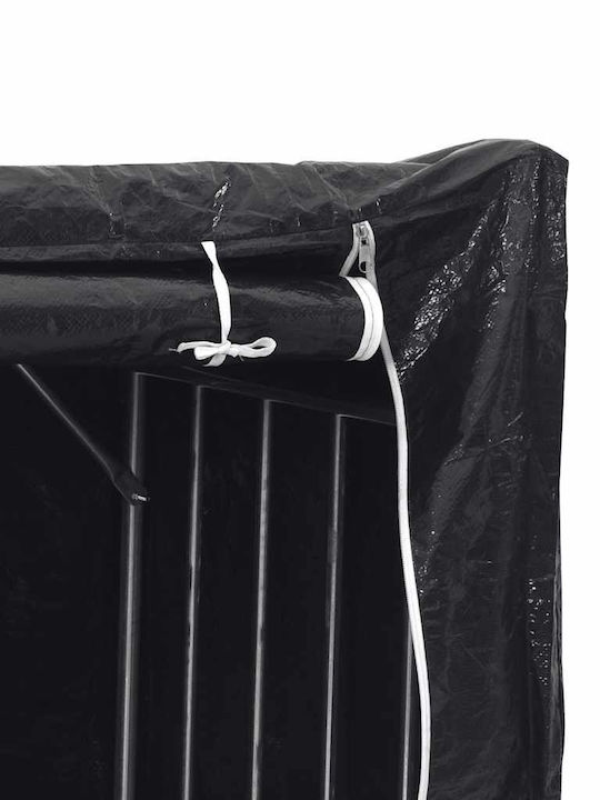 vidaXL Ξύλινο Ράφι Αποθήκευσης Ξύλων 100x60x200cm Μαύρο