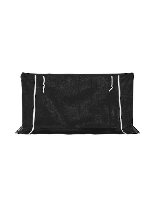 vidaXL Ξύλινο Ράφι Αποθήκευσης Ξύλων 200.5x60.5x110.5cm Μαύρο