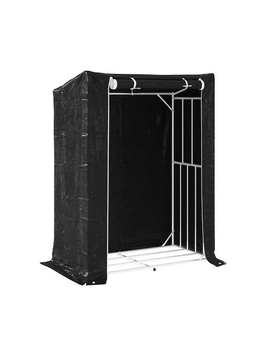 vidaXL Lemn Raft Depozitare lemne 150x80x200cm Negru vidaXL Lemn Raft Depozitare lemne 150x80x200cm Negru