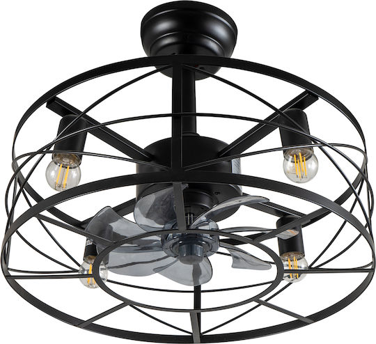 ARlight CFC 9508 Ventilator De Tavan 50cm Cu Lentile De Mărire Negru