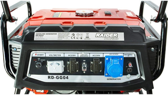 Raider RD-GG04 Γεννήτρια Βενζίνης Τετράχρονη με Ρόδες και Μέγιστη Ισχύ 6.9kVA