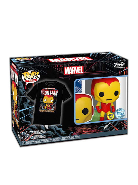Funko Pop! Tees Marvel: Iron Man Glows in the Dark Funko Pop! Tees Marvel: Iron Man Glows in the Dark