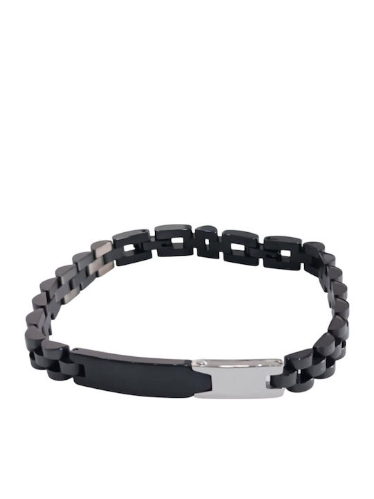 Kalliopi Silver Men's Identity Steel Bracelet