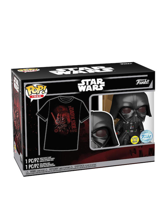 Funko Pop & Tee Adult Disney Star Wars Darth Vader Special Edition Bobble-head Vinyl Figure & T-shirt M
