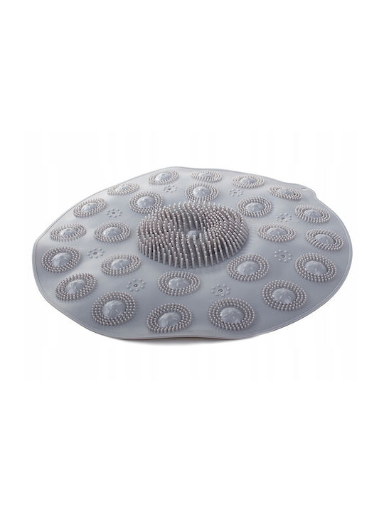 2 1 Bath Mat Foot Massager Grey V24150