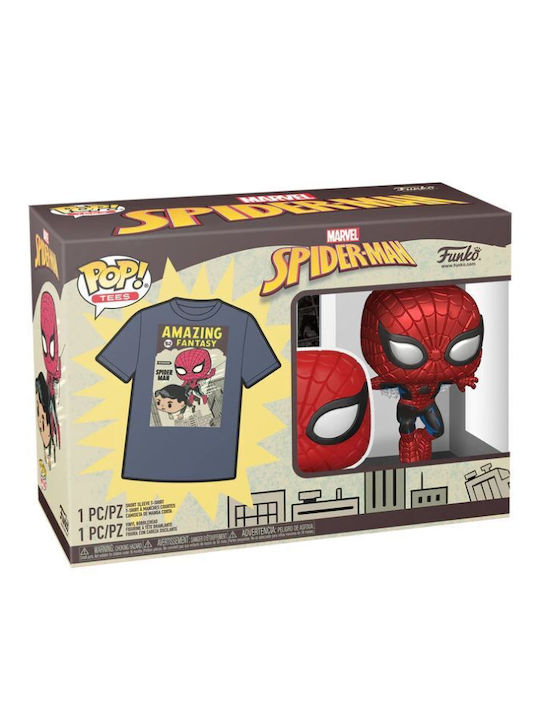 Funko Pop Tee Adult Spider-man Comic Cover Metallic Vinyl Figure T-shirt M 889698779470