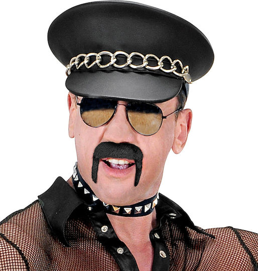 Schnurrbart / Bart für Karneval in Schwarz Farbe