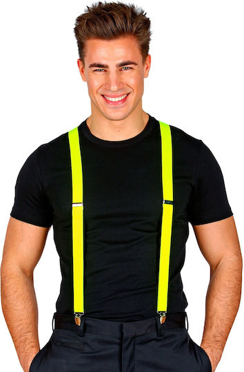 Neon Carnival Suspenders Yellow