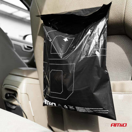 Amio Vehicle Trash Bags Material Pe Plastic Black Color Amio 25 Pcs