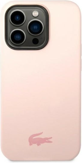 Lacoste Silicone Silicone Back Cover Σιλικόνης Light Pink (iPhone 14 Pro Max)