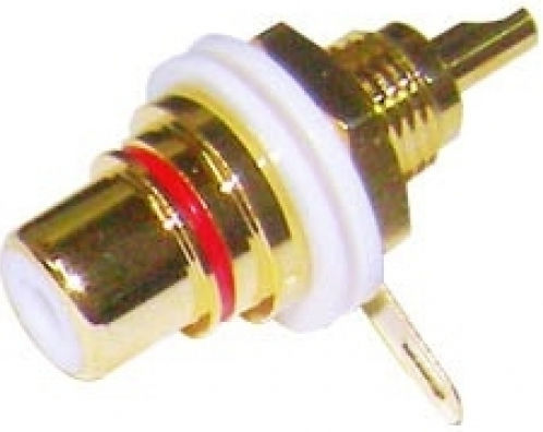 RCA Female Chassis Gold Plated Red Large RJ2008 Ultimax Pieces: 5 01.099.0054