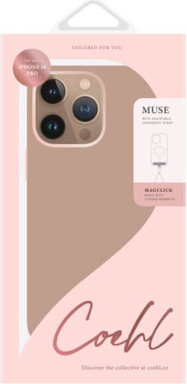 Uniq Coehl Umschlag Rückseite Synthetisches Leder / Leder Rosa (iPhone 17 Pro / iPhone 16 Pro)