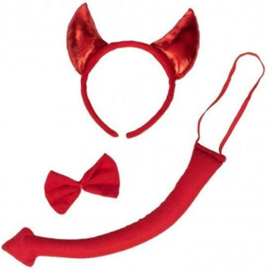 Karneval Schwanz Rot für Halloween 3Stück