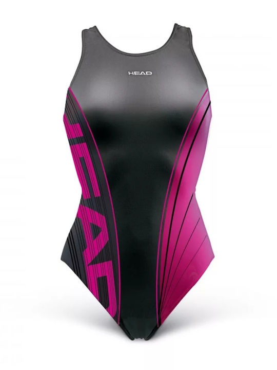 Head 452106 Renn-Ein Stück Badeanzug Schwimmen Schwarz