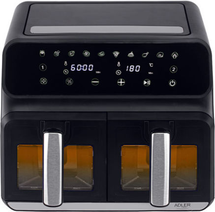 Adler Air Fryer με Διπλό Αποσπώμενο Κάδο 8lt Μαύρο AD 6315