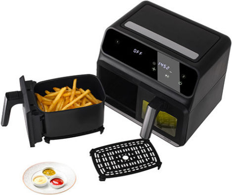 Adler Air Fryer με Διπλό Αποσπώμενο Κάδο 8lt Μαύρο AD 6315
