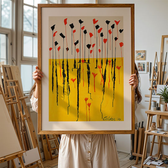 Poster Calder Drops Art120 21cm X 30cm Λευκό Κάδρο Pvc 18x24