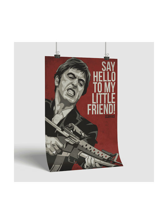 Poster Scarface Mv009 21cm X 30cm White PVC Frame 18x24