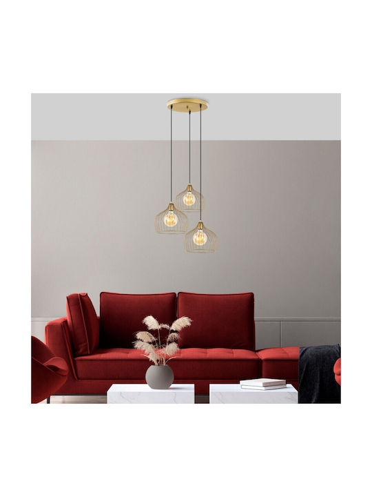 Megapap Pendant Light Gold with Socket E27 56x40x121cm