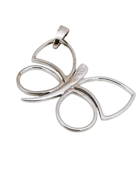 Kosmima1 Schmuck Anhänger Schmetterling aus Weißgold 14K