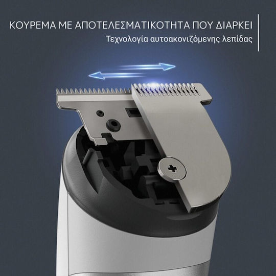 Rowenta Επαναφορτιζόμενη Κουρευτική Μηχανή Λευκή TN8934