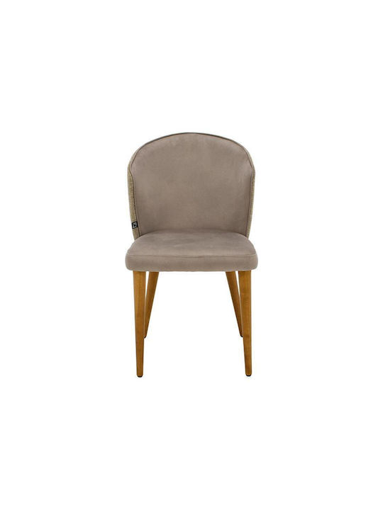 Sorella Dining Room Fabric Chair Beige 50x59x90cm