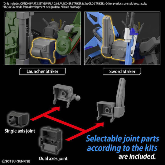 Gundam Option Parts Set Gunpla 2 Launchers Swords Striker Model Kit